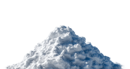 Snowy mountain peak nature bright environment aerial view winter landscape isolated on transparent background