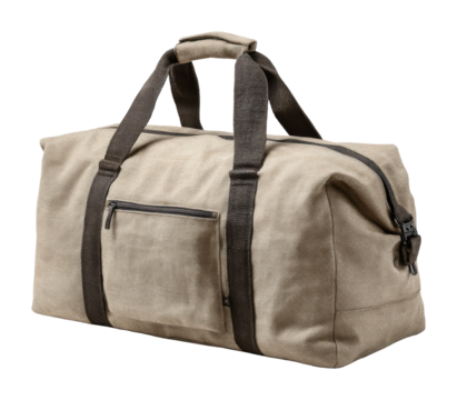 Travel adventure bag for weekend getaways activities stylish design urban environment isolated on transparent background