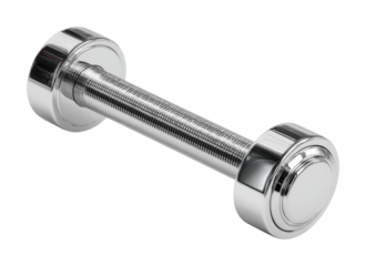 Weightlifting training session with dumbbell gym fitness equipment strength building isolated on transparent background