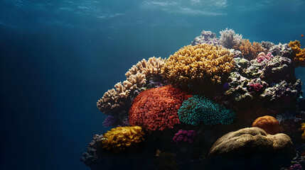 Colorful Coral Reef Underwater Scene