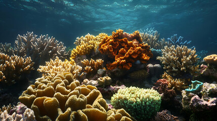Vibrant Underwater Coral Reef Scene