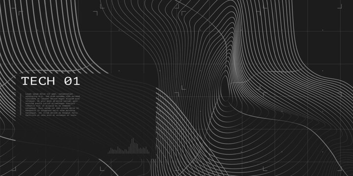 Futuristic mesh wireframe background with lines and grids. Abstract grid structure. Digital topography. Tech style. UI, HUD, and data design.