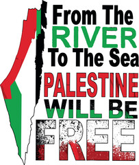 Palestine Liberation Graphic From the River to the Sea A Bold Expression of Freedom and Unity Vector Art Instant Free Download