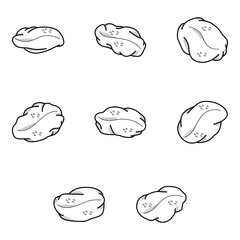 raisins clip art set