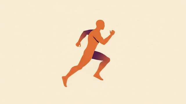 Abstract Runner: Motion and Speed Illustration