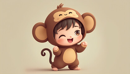 A Cartoon Monkey 