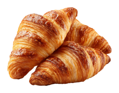 Baking fresh croissants at a cozy bakery gourmet pastry experience warm atmosphere culinary isolated on transparent background