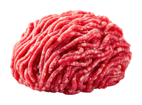Preparing fresh ground beef for cooking kitchen food home culinary techniques isolated on transparent background
