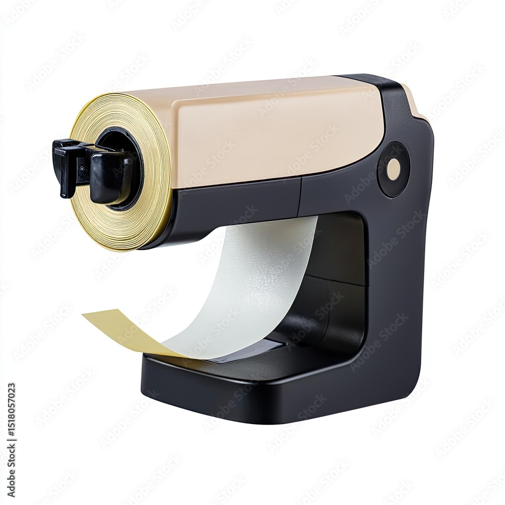 Poster stylish desktop tape dispenser featuring visible roll of adhesive tape, designed for easy use and or