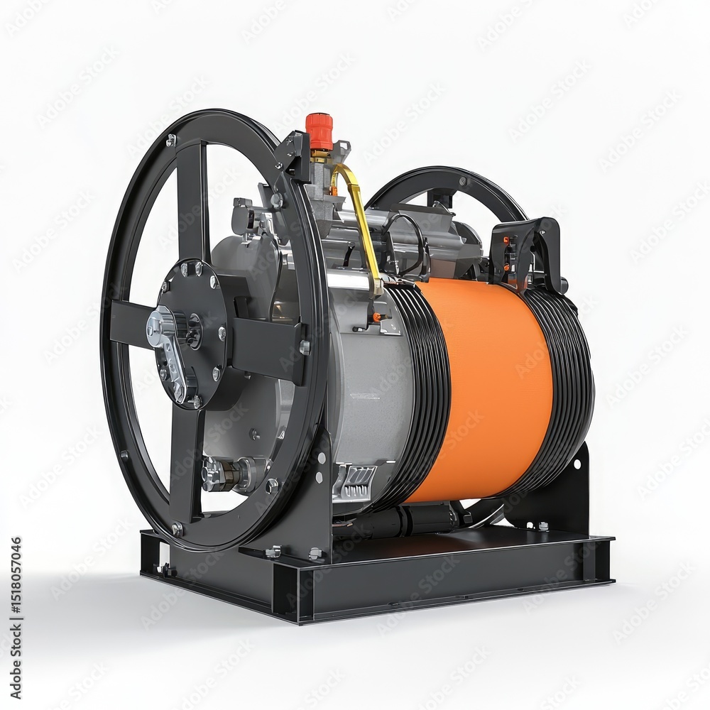Aufkleber powerful diesel air compressor featuring robust design and attached hose, ideal for various industri