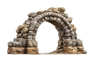 PNG Ancient stone arch ruins isolated on white background