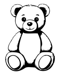 Cartoon teddy bear vector illustration