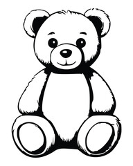 Cartoon teddy bear vector illustration