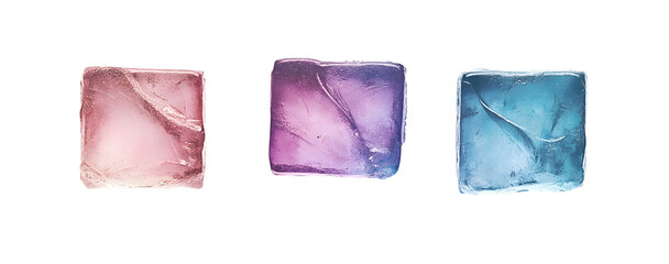 Naklejka premium Colorful ice cubes on a black background create a refreshing and visually stunning display