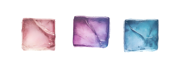 Colorful ice cubes on a black background create a refreshing and visually stunning display