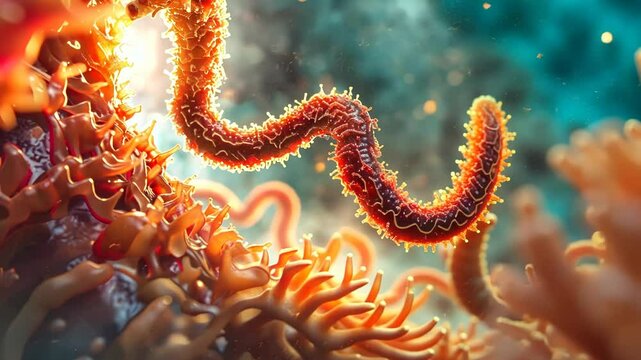 Detailed colon anatomy with ascending, transverse, descending, sigmoid in an educational illustration