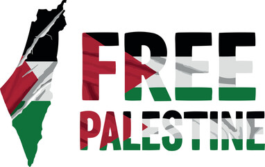 Free Palestine Grunge T-Shirt with Dripping Blood Effect Over Flag Silhouette Diastressed Political Protest Graphic Tee for Activists