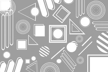 Digital design or digital art abstract illustration background and geometric texture with various elements for wallpaper, banner, presentation and template.