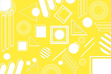 Digital design or digital art abstract illustration background and geometric texture with various elements for wallpaper, banner, presentation and template.