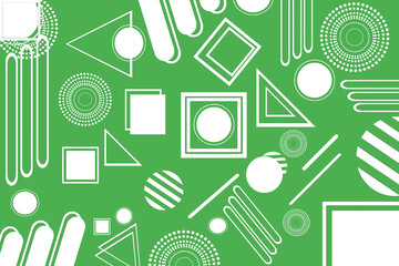 Digital design or digital art abstract illustration background and geometric texture with various elements for wallpaper, banner, presentation and template.