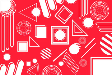 Digital design or digital art abstract illustration background and geometric texture with various elements for wallpaper, banner, presentation and template.