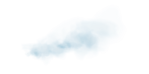 PNG Blue Misty Smoke Effect with Foggy Cloud and Airy Texture for Overlay or Background Use