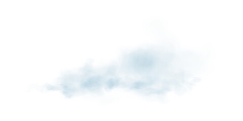 PNG Blue Misty Smoke Effect with Foggy Cloud and Airy Texture for Overlay or Background Use