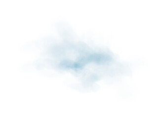 Light Blue Smoke PNG Transparent Cloud Effect with Soft Mist and Vapor Texture on White Background