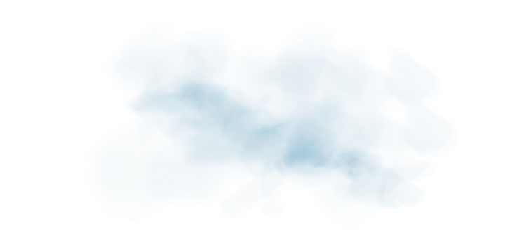 PNG Soft Blue Vapor Cloud with Hazy Fog and Abstract Smoke Effect on Transparent Background