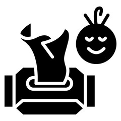 baby wipe icon Flat outline fill black and white