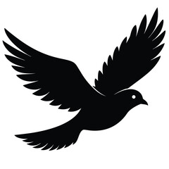 dove silhouette vector illustration