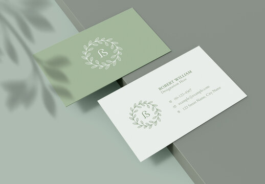 Clean Organic Business Card Design Template