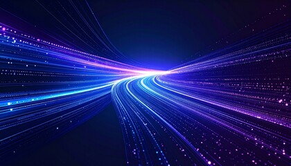 Abstract futuristic light trails, a representation of speed and innovation
