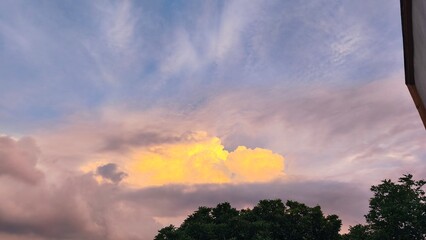 sunset in the clouds