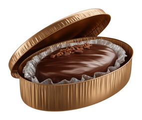 Delicious chocolate cake bakery food bright top view tempting dessert ideas isolated on transparent background