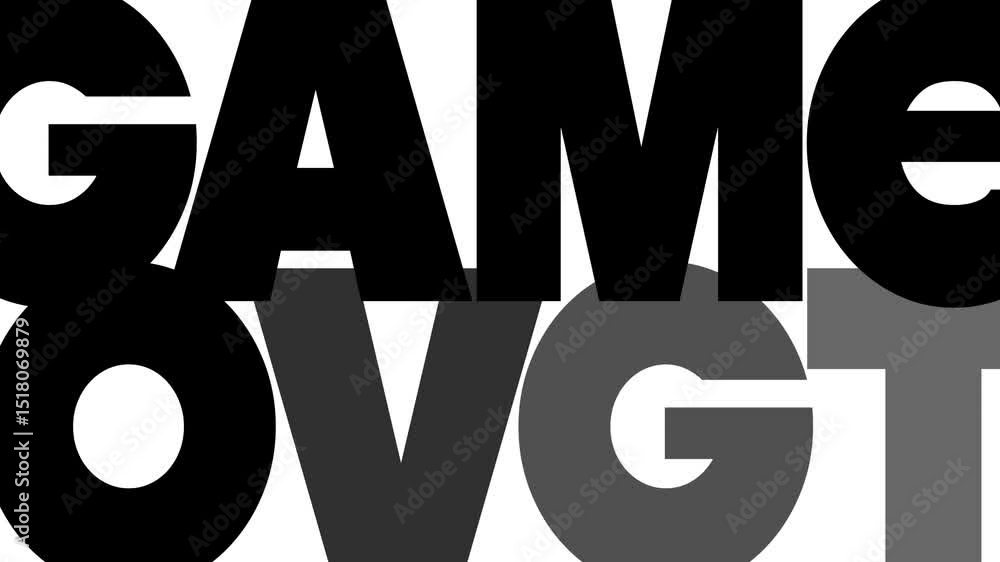 Poster game over text message animation