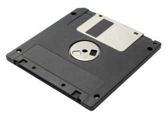 Floppy disk isolated on transparent background.