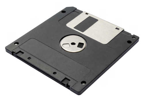 Floppy disk isolated on transparent background.