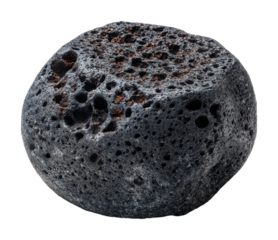 Volcanic lava rock formation natural landscape geological content environment view isolated on transparent background