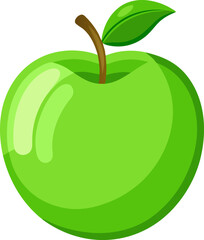 green apple vector illustration