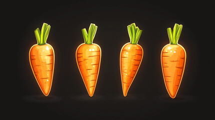 Carrot icon designed as a clean and simple vector illustration.


