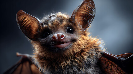 Obraz premium 3D render of a friendly cute bat