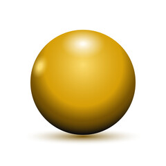 Chrome glass golden ball