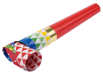 Party blower Isolated on a transparent background.