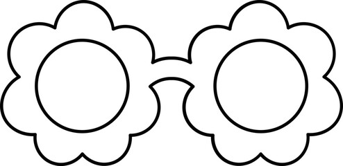 Sunglasses Line Art Clipart – Monoline Style Vector
