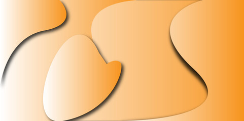 Abstract Orange Vector Design with Golden Shapes and Textured Pattern