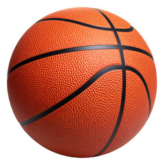 Obraz premium A vibrant basketball ball isolated on a transparent background for sports and fitness concepts or graphic designs and marketing materials, Transparent background PNG