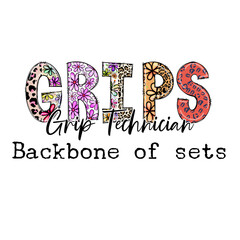 GRIPS Grip Technician Backbone of sets Design Floral Leopard Print Apparel