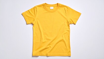 yellow t shirt on white background