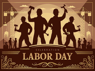 vector illustration poster celebrating Labour Day